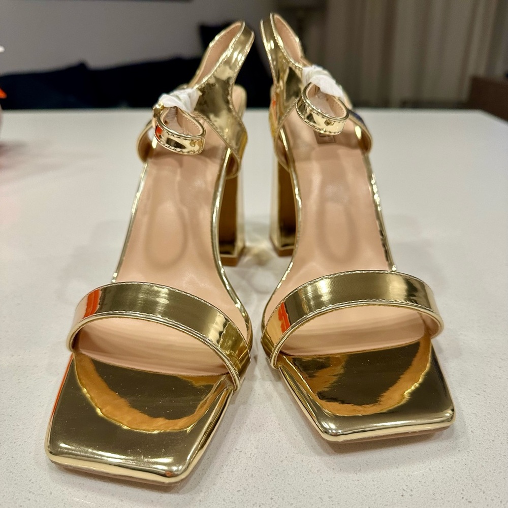 IDIFU Gold Patent Heels